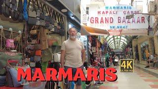 Grand Bazaar Tour | Streets Food Marmaris Turkey,4K,UHD 