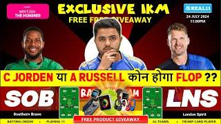 SOB vs LNS Dream11, SOB vs LNS Dream11 Prediction, SOB vs LNS The Hundred 2nd T20 Match Prediction