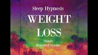  3 hours repeated loop ~ Sleep hypnosis for weight loss with mindful awareness ~ Female Voice