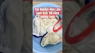 Thử Nghiệm Mẹo Làm Sạch Ruột Gối Bằng Baking Soda #becow #tips #meovatcuocsong #becowthunghiem