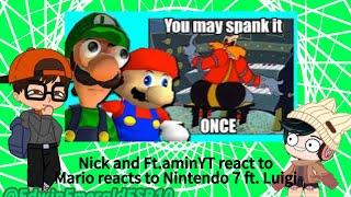 Nick and Ft.aminYT react to Mario reacts to Nintendo Memes 7 ft. Luigi