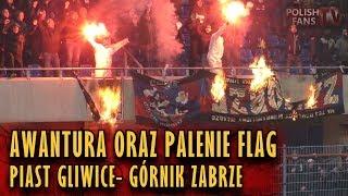 Awantura oraz palenie flag na meczu Piast Gliwice - Górnik Zabrze (03.03.2018 r.)