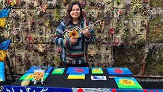 Artist Esmeralda Displays Ukraine Art at Oceanside Artwalk 2022