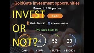 GOLDGATE ICO? Invest or not? what do you think?  BTC ETH ERC20 TOKEN ico coin