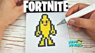 БАНАН из ФОРТНАЙТ PIXEL ART !!! РИСУНКИ ПО КЛЕТОЧКАМ fortnite