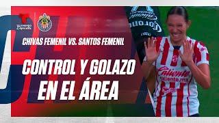 Golazo magistral de Adriana Iturbide - Chivas Femenil vs Santos 4-0 | Telemundo Deportes