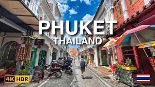 Phuket Old Town Walk, Thailand Walking Tour 4K HDR with Captions