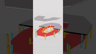 How To Building Without Pillars...#shorts #architecture #3danimated