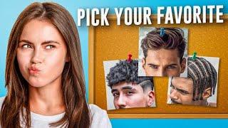 Asking girls to rate men’s hairstyles from best to worst