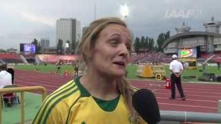 WYC Donetsk 2013 - Helene SWANEPOEL RSA - 400m Hurldes Girls Final - Gold