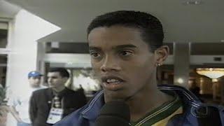 RONALDINHO's First Match for Brazil !!! Latvia vs  Brazil (1999)