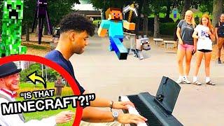 Playing MINECRAFT on piano in PUBLIC!