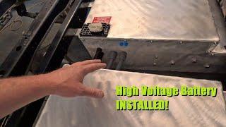 High Voltage Batteries Fully Installed in the EV Conversion Nissan Frontier