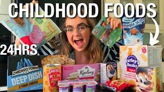 ONLY EATING CHILDHOOD *AND BABY* FOODS FOR 24 HOURS! *I think my taste has changed!!*