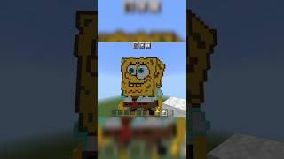 SpongeBob pixel art in Minecraft || #shorts #minecraft #viral #spongebob #minecraftshorts #fyp