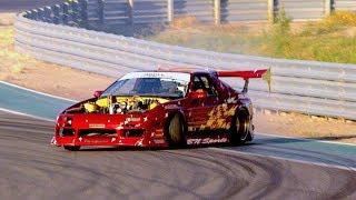 500hp 13B-REW RX7 Twerkstallion VS MEMBER ONLY Thermal Club Race Track | Mazda RX7 Drifting