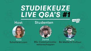 Studiekeuze live Q&A's #1 | 'Communicatiewetenschap' en 'Media & Cultuur'