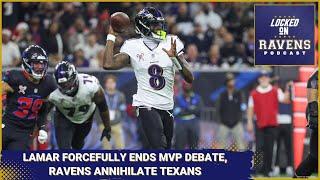 Lamar Jackson FORCEFULLY ends MVP debate with historic showing as Baltimore Ravens ANNIHILATE Texans