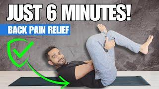 4 Exercises to Relieve Back Pain in 6 Minutes! (FOLLOW ALONG)