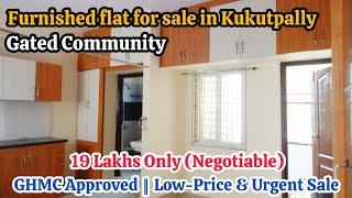 Furnished flat for sale in Kukutpally Vivekanandanagar || GHMC || Corner flat || Code : PAR- 751️