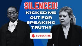 SILENCED!: Speaker - who has been accused of partisanship - KICKED ME OUT for speaking TRUTH!!