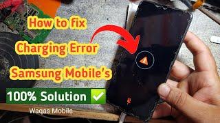 Samsung Galaxy A03S Yellow Triangle Not Charging 100% Solution by Waqas Mobile