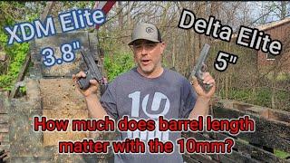 XDM Elite10MM 3.8" vs Colt Delta Elite 10MM 5" UNDERWOOD Ammo Gel Test (Xtp & Gold Dot)