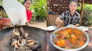 Mommy Chef Sros cook delicious recipe in countryside | Cooking with Sros