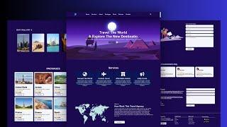 How to Create Responsive Travel Tour Agency Website Using HTML and CSS