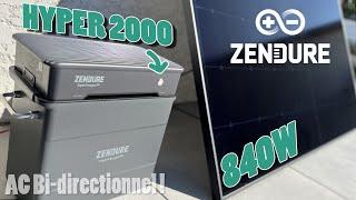 Kit Zendure Hyper 2000 : onduleur hybride plug’n play + panneaux solaires 840w