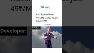 When you realize PyNoxi Web Hosting is so affordable,Visit PyNoxi.com to get affordable hosting