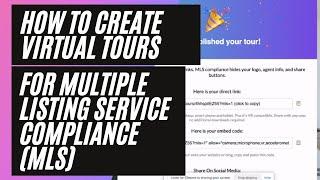 How to create virtual tours for multiple listing service compliance (MLS)