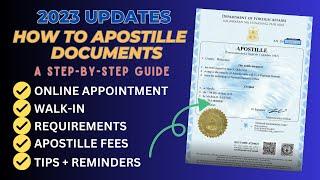 UPDATED: ANO ANG APOSTILLE? | PAANO MAGPA-APOSTILLE NG DOCUMENTS NGAYONG 2023? | COMPLETE PROCESS