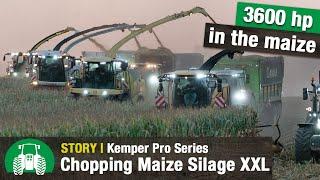 XXL maize harvest: 3600 hp | 5 forage harvesters | Kemper Pro series | Contractors | John Deere