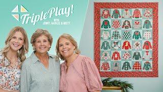 Triple Play: How to Make 3 Christmas Quilts with NEW Holiday Templates - Free Quilting Tutorial