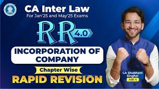 2 Incorporation of Companies Revision CA Inter Law by CA Shubham Singhal (AIR 4) Jan'25 & May'25