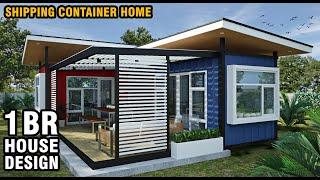 SHIPPING CONTAINER HOME - 1 BEDROOM SMALL HOUSE DESIGN