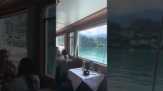 Boat tour with public transportation at #switzerland, Luzern to Flüelen #boat #luzern #flüelen