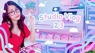 Studio Vlog 23: Etsy Shop Organization, Making Stickers, Shop Prep, & Unboxing Merch