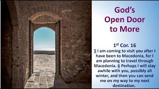 MCWC - 09.01.2024 - God's Open Door to More - Part 1