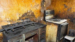 How a kitchen, untouched for many years, is linked to the risk of fire. Cleaning up greasy kitchen