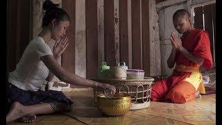 A Day In a Buddhist Temple in Luang Prabang Laos