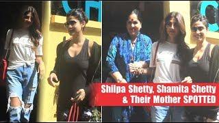 Shilpa Shetty, Shamita Shetty & Their Mother SPOTTED | Bollywood News