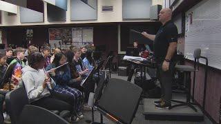 Roosevelt Middle School band teacher Brek Hufnus name WGN's November Teacher of the Month