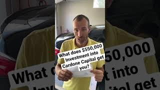 $550,000 investment into Cardone Capital