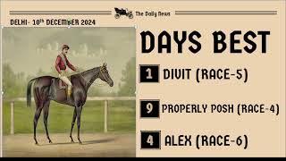 India Horse Racing Tip- DELHI 10th DECEMBER 2024