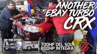 We Build ANOTHER eBay Turbo CRX and 700HP Del Sol Dynos!