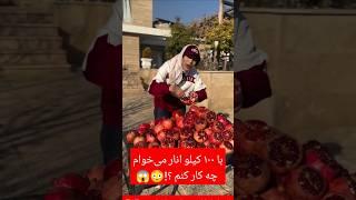 به نظرتون با این همه انار می‌خوام چه کار کنم ؟!#انار_یلدایی#اشپزی#cookingvido #deliciusfood