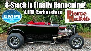 8-Stack Induction for the RODSTR from EMPI and Pierce Manifolds - ‘32 Ford Roadster Hot Rod