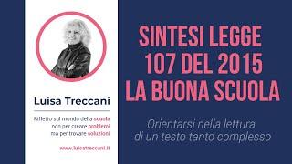 Sintesi Legge 107 del 2015 nota come Buona Scuola